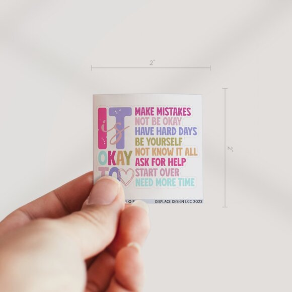 3pc - It's Okay To Sticker Decal Pack – Tumbler, Laptop - Picture 2 of 7